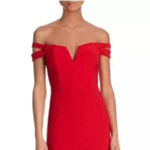 AQUA Off-the-Shoulder Gown (worn once)